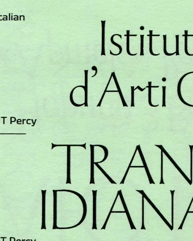 JT Percy typeface specimen and leaflet (slide 4), editorial, typographic, light