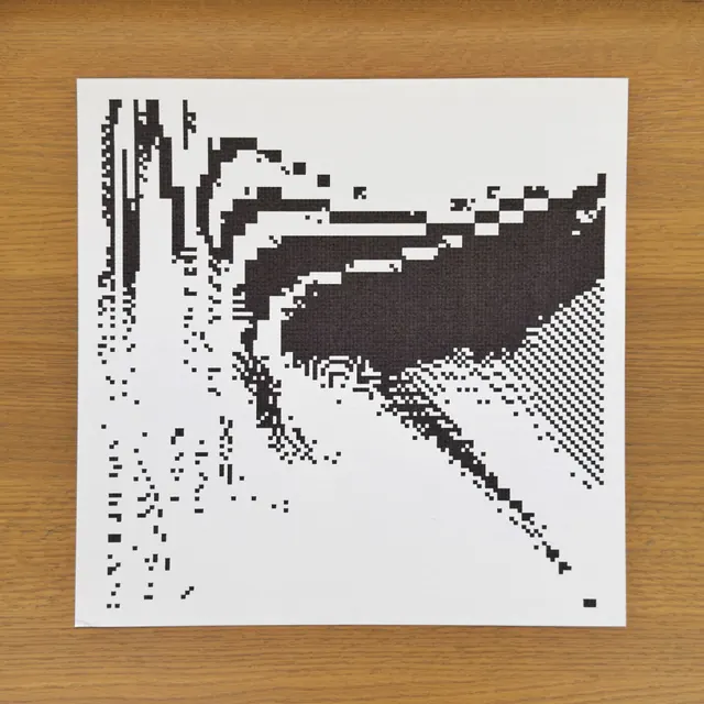 Crosshair generative art series (slide 2), abstract, geometric, monochrome