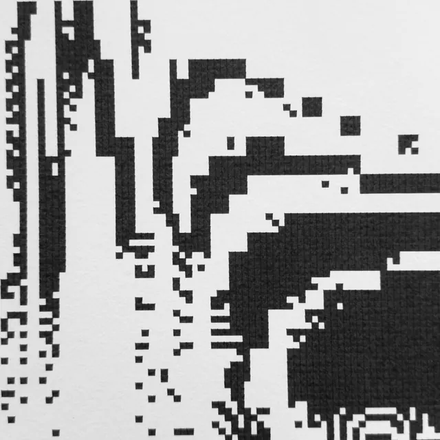 Crosshair generative art series (slide 3), abstract, geometric, monochrome