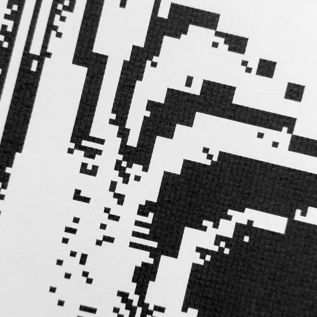 Crosshair generative art series (slide 6), abstract, geometric, monochrome