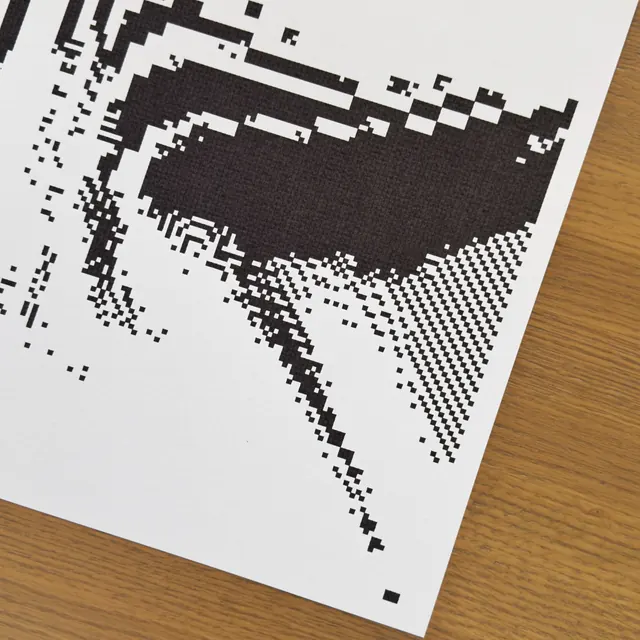 Crosshair generative art series (slide 8), abstract, geometric, monochrome