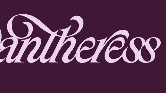 Custom lettering style studies in pink and purple (slide 2), typographic, experimental, vibrant