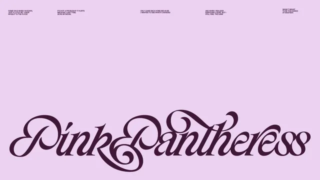 Custom lettering style studies in pink and purple (slide 3), typographic, experimental, vibrant