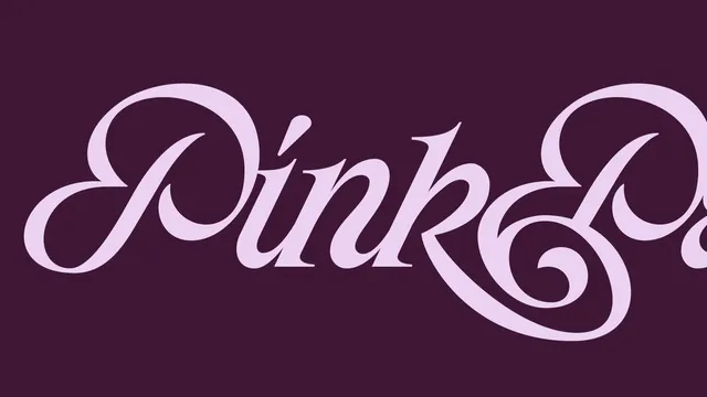 Custom lettering style studies in pink and purple, typographic, experimental, vibrant