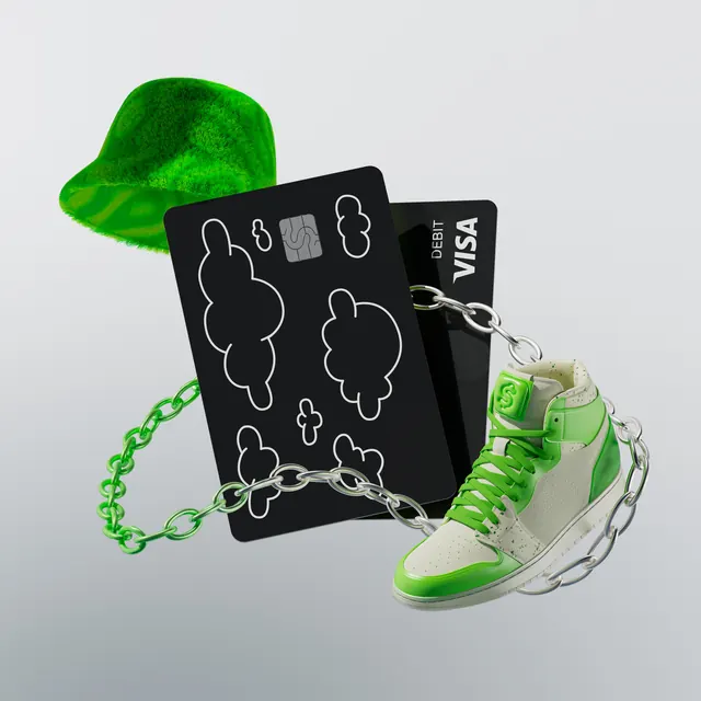 CashApp 3D product renders and branded elements (slide 7), 3d-render, photographic, vibrant
