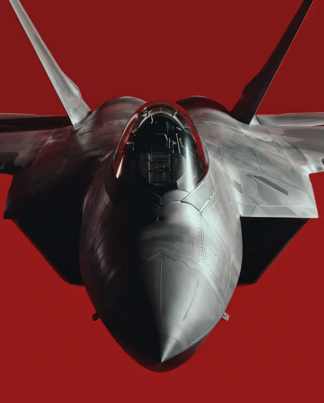 F-35 fighter jet, ten-slide aircraft render carousel (slide 1), 3d-render, cinematic, high-contrast