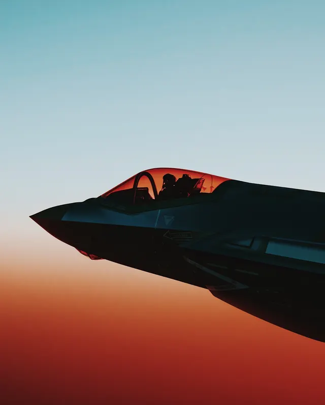 F-35 fighter jet, ten-slide aircraft render carousel (slide 10), 3d-render, cinematic, high-contrast