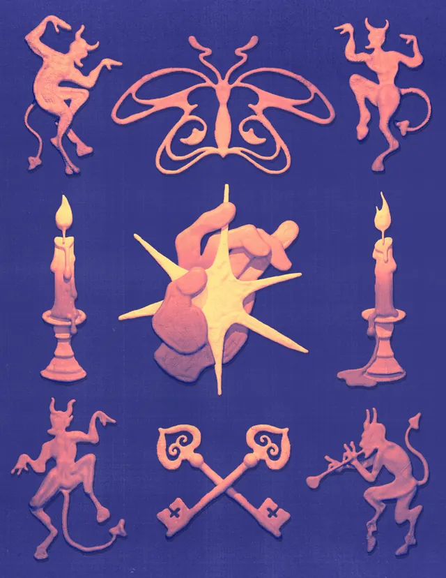 Jimmy Simpson's clay artifacts sculptural carousel (slide 4)