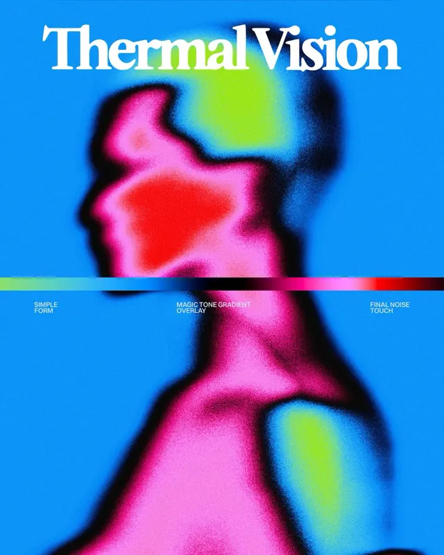 Thermal Vision gradient silhouette series (slide 1)