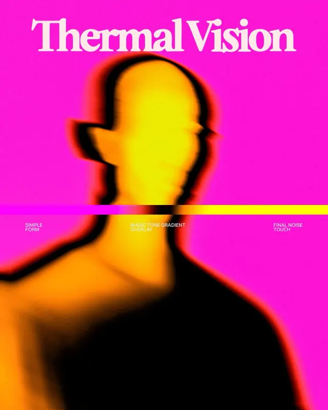 Thermal Vision gradient silhouette series (slide 4)