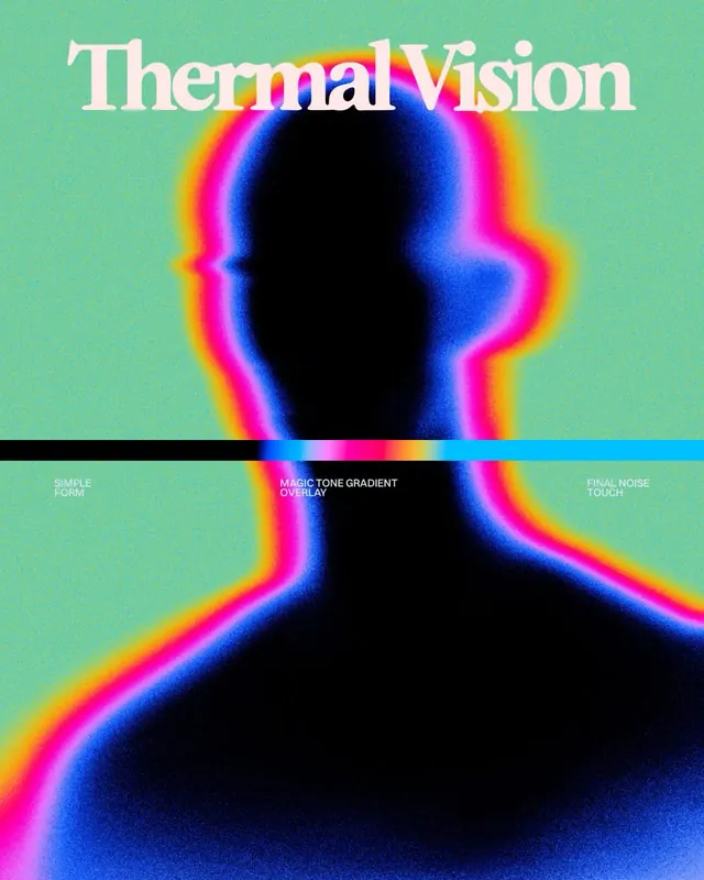 Thermal Vision gradient silhouette series (slide 5)
