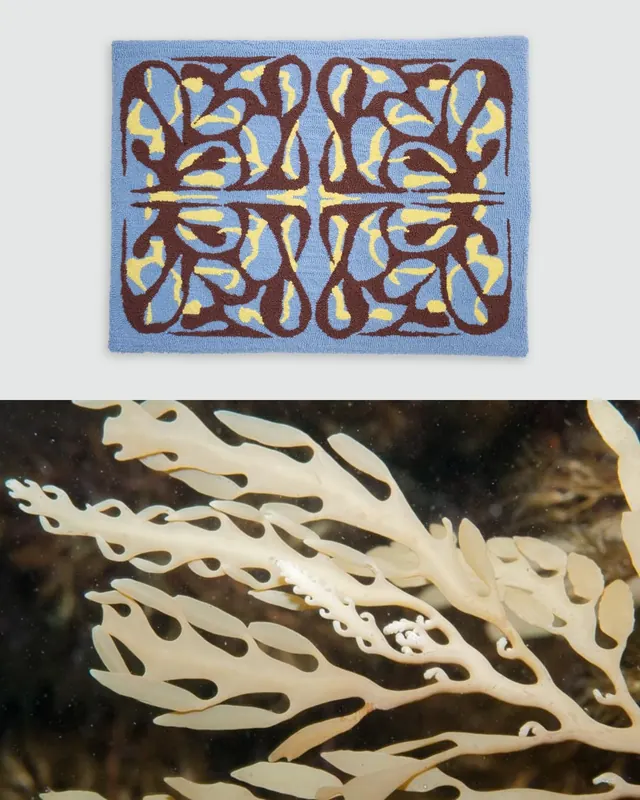 Tufted rug design process and inspiration carousel, organic, editorial, neutral