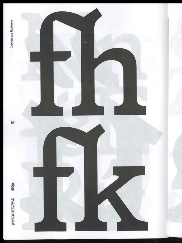 Jenson Revival type specimen and documentation (slide 4)