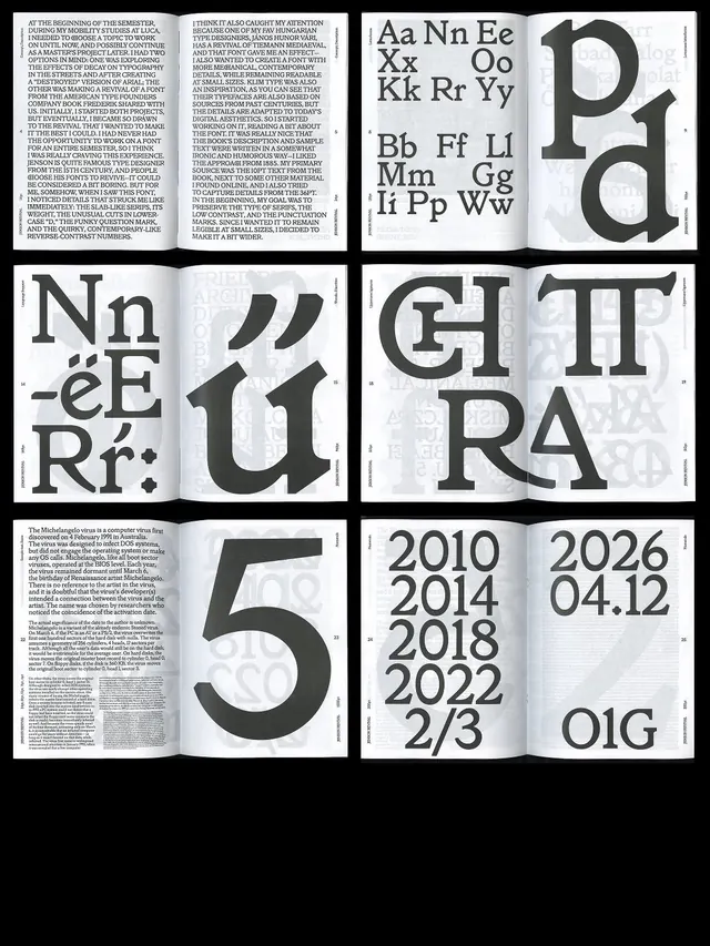 Jenson Revival type specimen and documentation (slide 5)