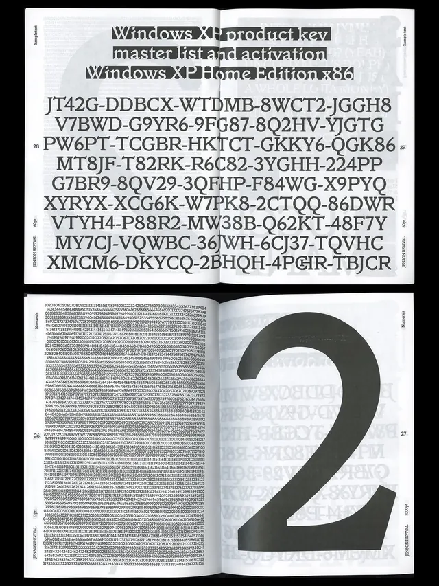Jenson Revival type specimen and documentation (slide 10)