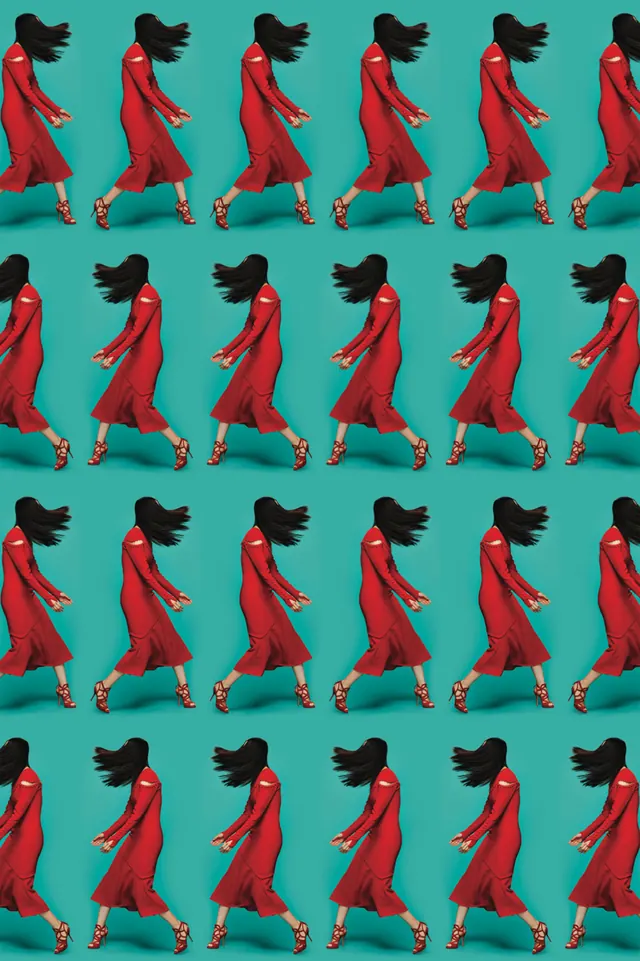 Red and Blue Abstract Graphic Pattern, organic, flat, vibrant