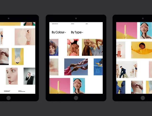 Multi-Device Portfolio Mockup, minimal, light-mode, high-contrast
