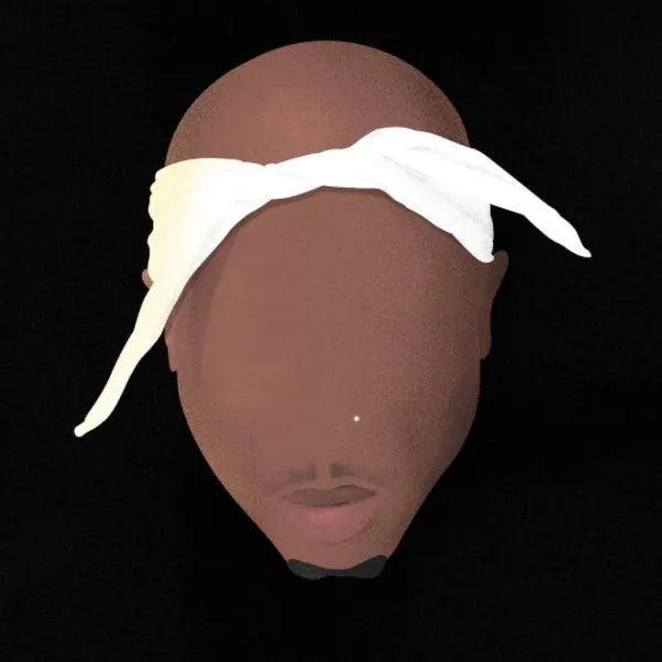 Abstract Face with Headband, abstract, minimal, dark