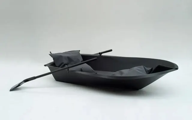 Black Matte Boat Mockup