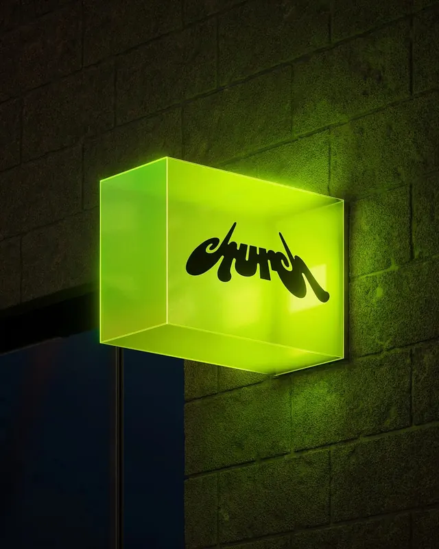Illuminated Neon Signage, minimal, geometric, vibrant