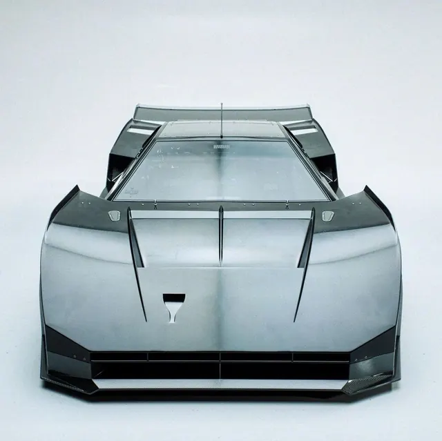 Futuristic Vehicle Concept, minimal, technical, monochrome