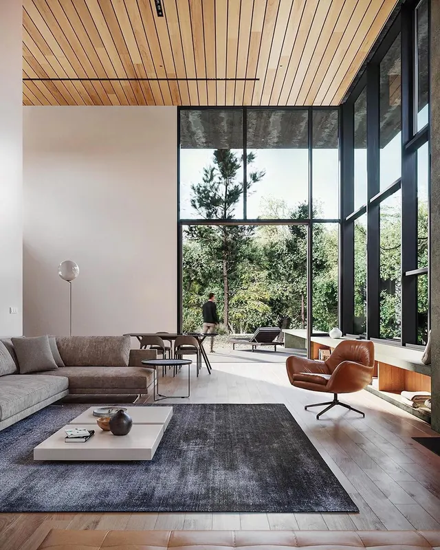 Modern Interior Living Space, minimal, light-mode, light