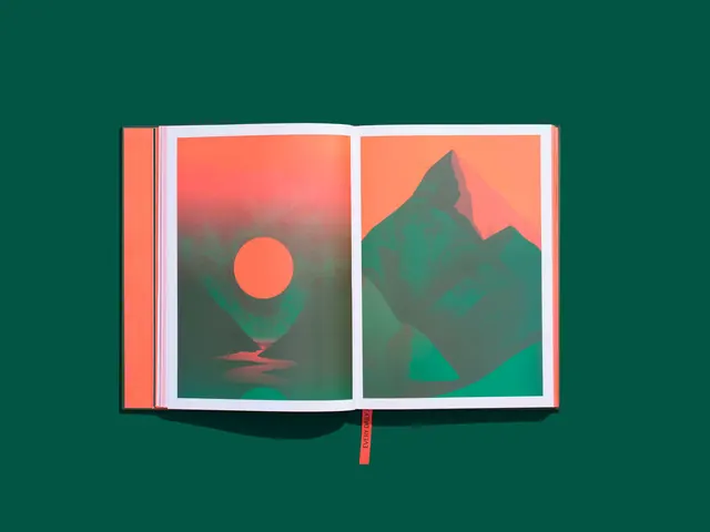 Open Book Illustration, organic, flat, vibrant