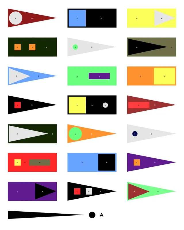 Abstract geometric poster system, geometric, abstract, vibrant
