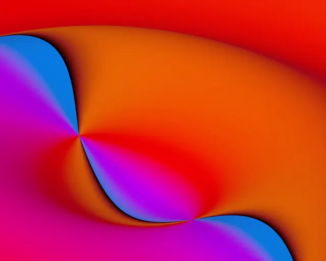 Abstract gradient composition with flowing curves, abstract, gradient-heavy, vibrant