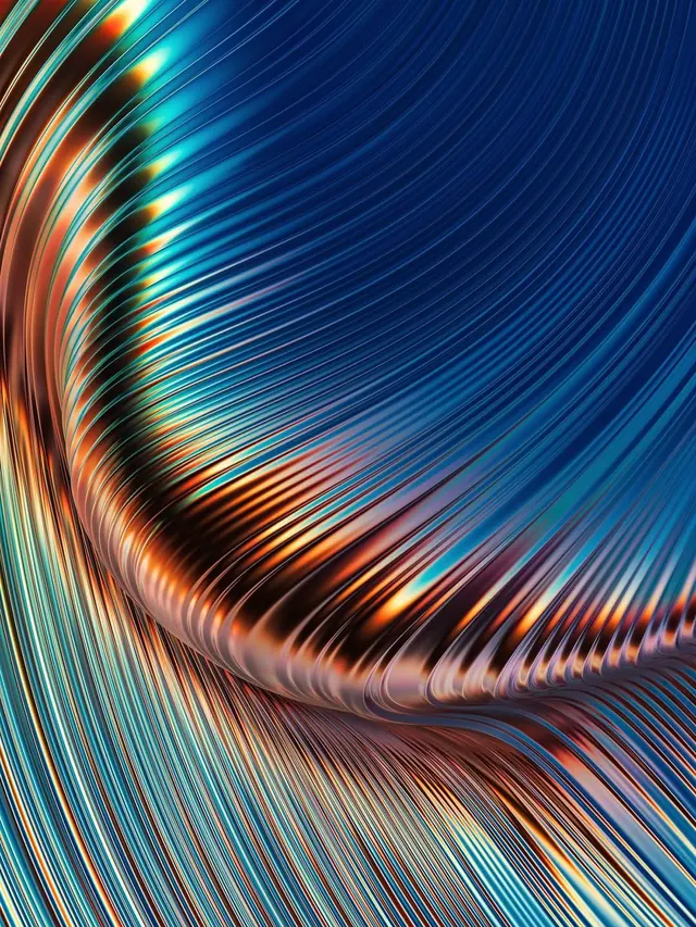 Abstract gradient flow with curved lines, abstract, gradient-heavy, vibrant