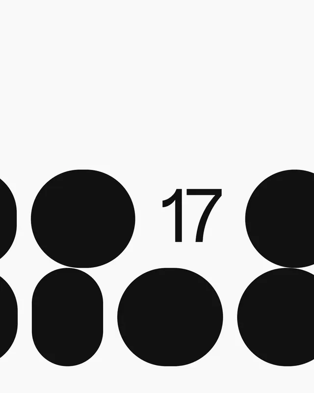 Minimalist grid calendar with centered date, minimal, geometric, monochrome