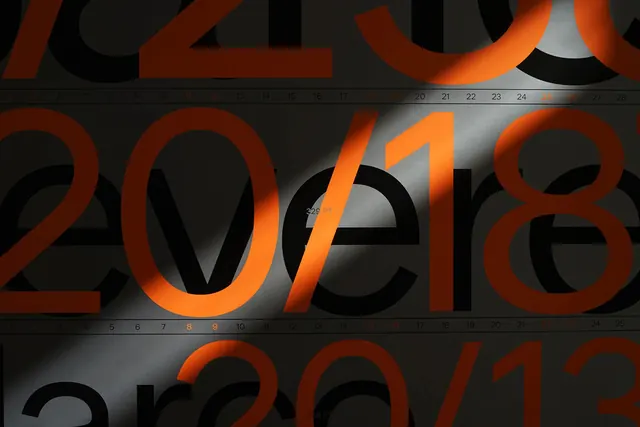 3D typography ruler composition, 3d-render, geometric, dark