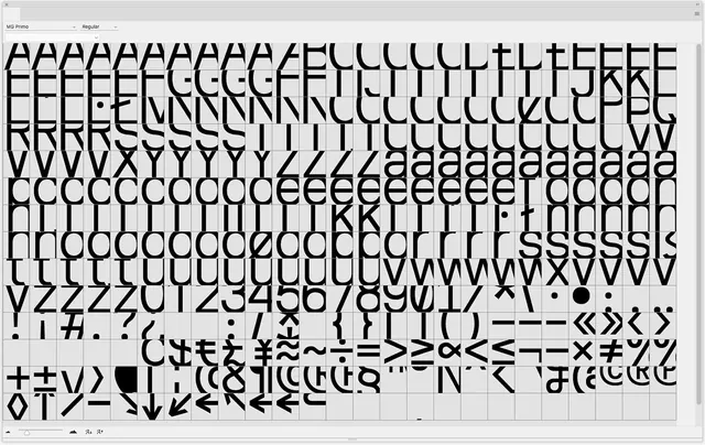 Monospace Character Grid, minimal, technical, monochrome