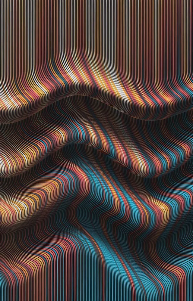 Abstract Wavy Line Pattern, geometric, abstract, vibrant