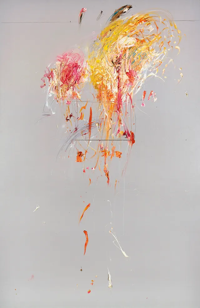 Abstract gestural painting, abstract, editorial, muted
