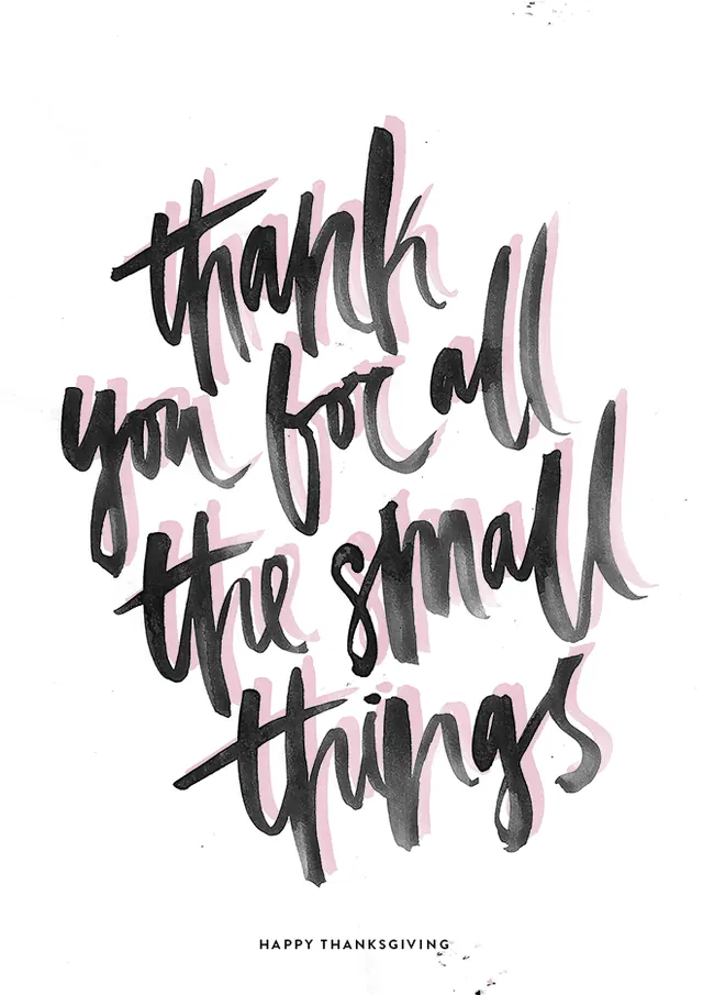 Handwritten Gratitude Typography