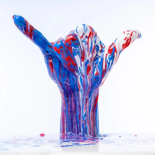 Abstract Fluid Sculpture, abstract, organic, vibrant