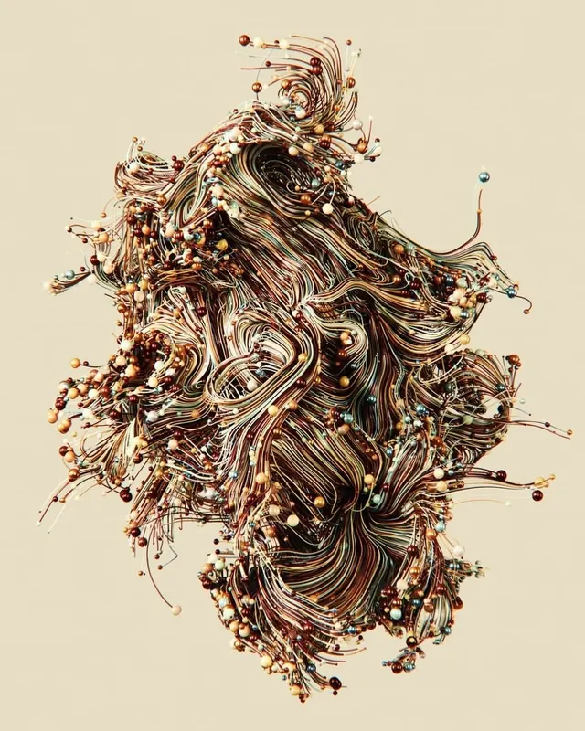 Abstract Organic Fluidity, organic, maximalist, warm