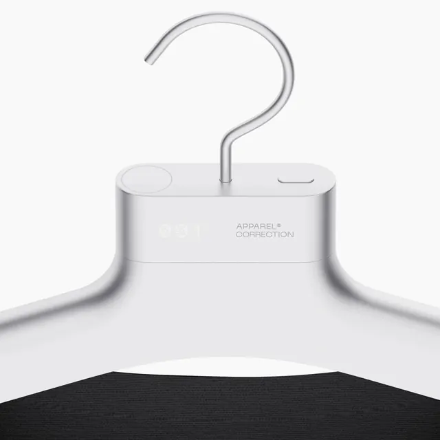 Smart hanger with digital display, minimal, technical, light