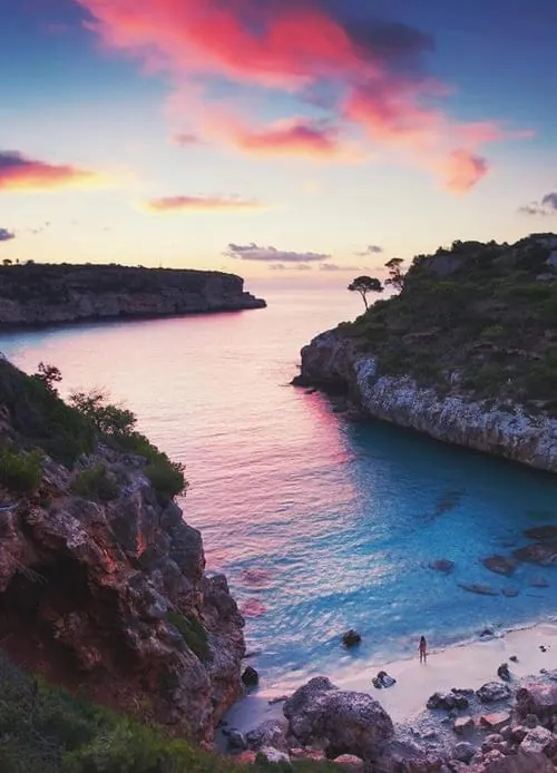 Coastal Sunset Landscape, photographic, organic, vibrant