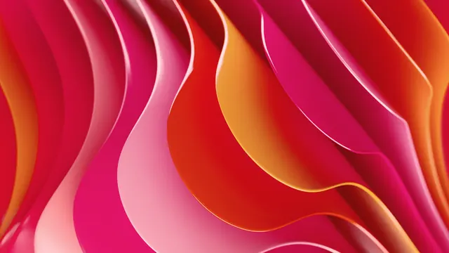 Layered wavy ribbon 3D render, 3d-render, abstract, vibrant
