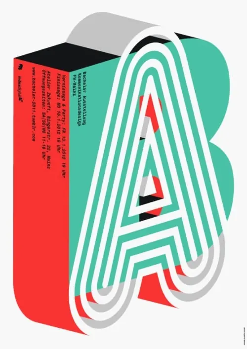 Abstract Geometric Letterform, geometric, minimal, vibrant