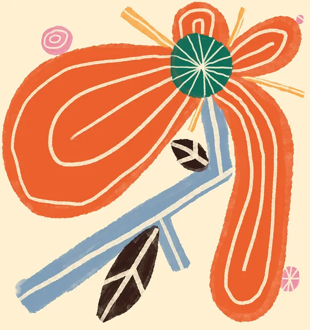 Abstract Organic Line Art, organic, playful, vibrant