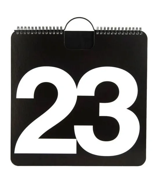 23 Calendar Graphic, minimal, geometric, high-contrast