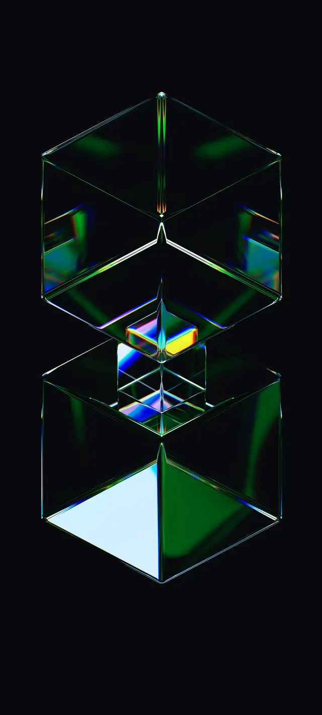 Abstract 3D Geometric Cubes, minimal, 3d-render, dark