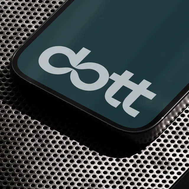 OTT Logo Mockup, minimal, dark-mode, dark