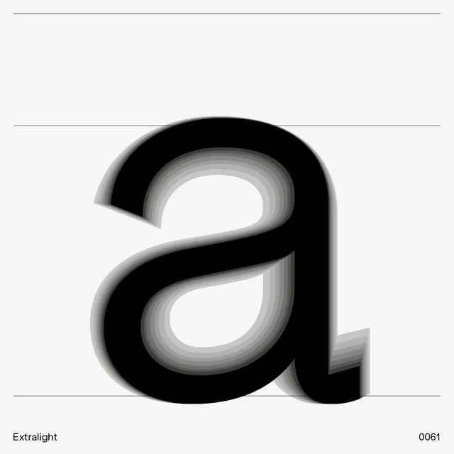 Abstract Letterform Study, minimal, geometric, monochrome