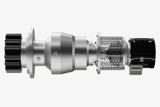 Industrial Component Assembly, technical, minimal, monochrome