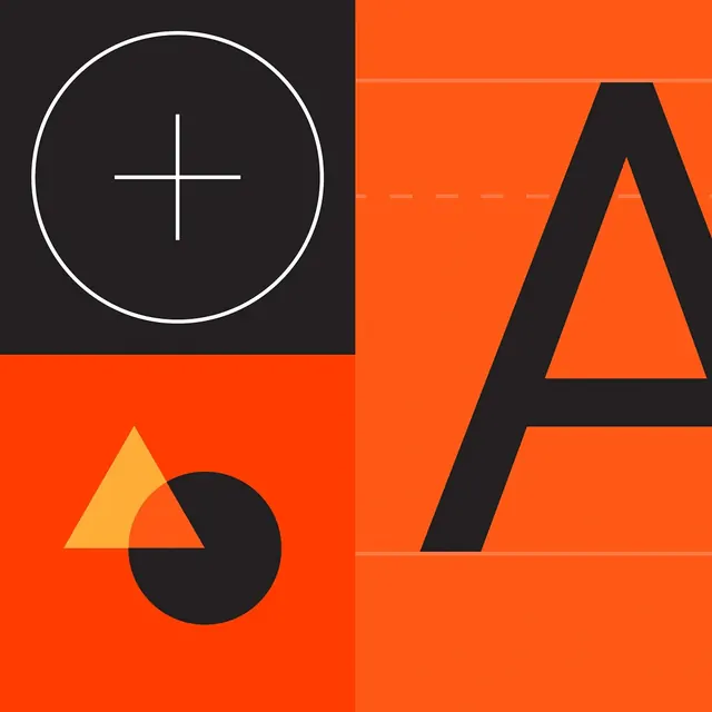 Geometric Abstract Identity, minimal, swiss, high-contrast