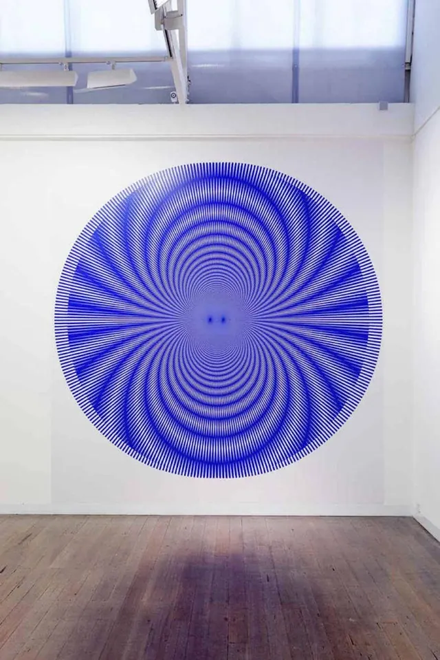 Radial Line Art Circle, minimal, geometric, vibrant